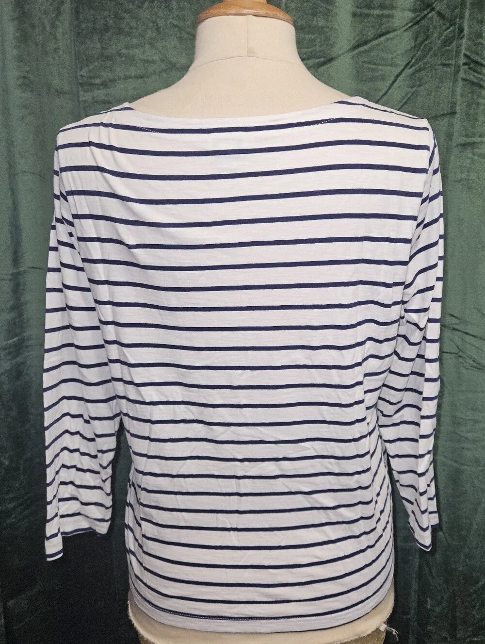 J. Crew Striped Boatneck Top